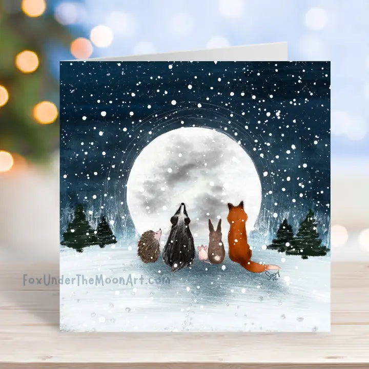 'Prints In The Snow' Greeting Card