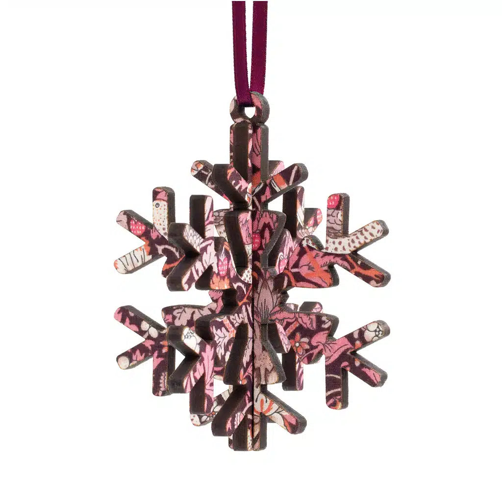 3D Snowflake Wooden Decoration