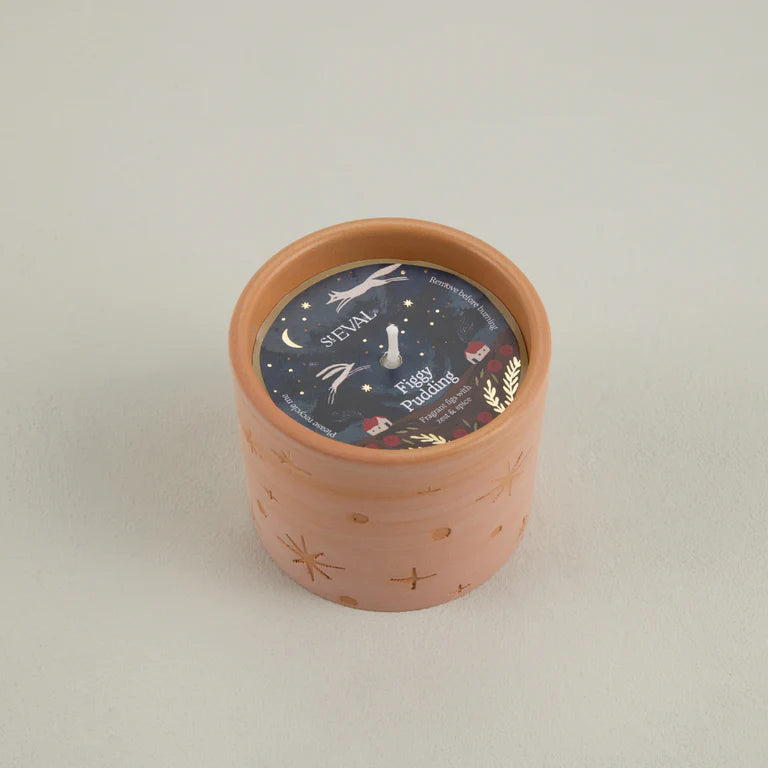 Figgy Pudding Candle in a Terracotta Pot