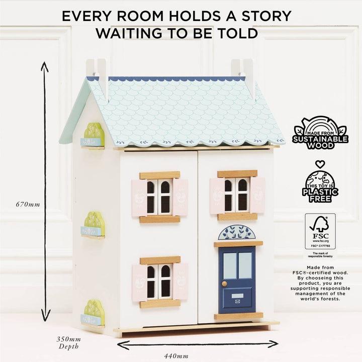 Blue Belle Wooden Dolls House
