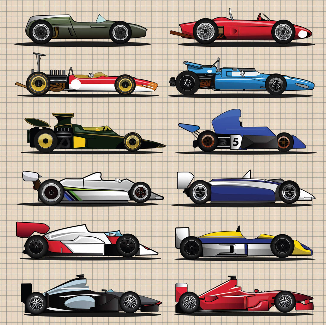 Grand Prix Racing Car Greetings Card