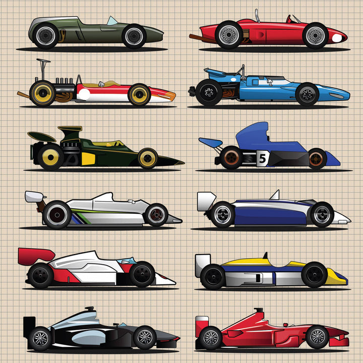 Grand Prix Racing Car Greetings Card