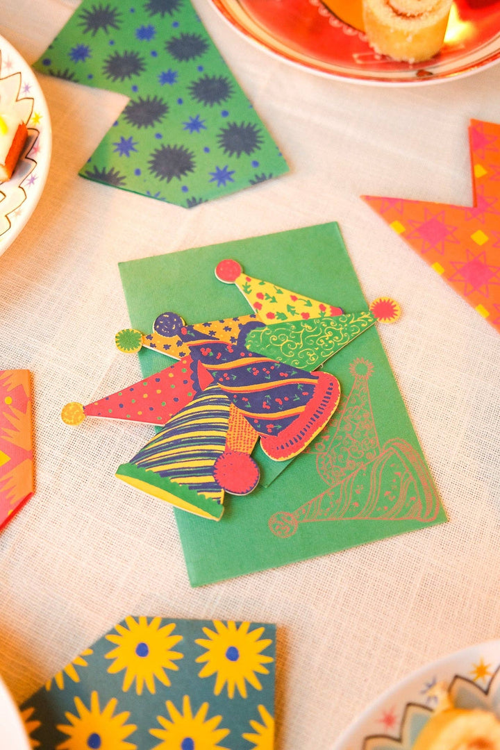 PARTY HATS GREETING CARD