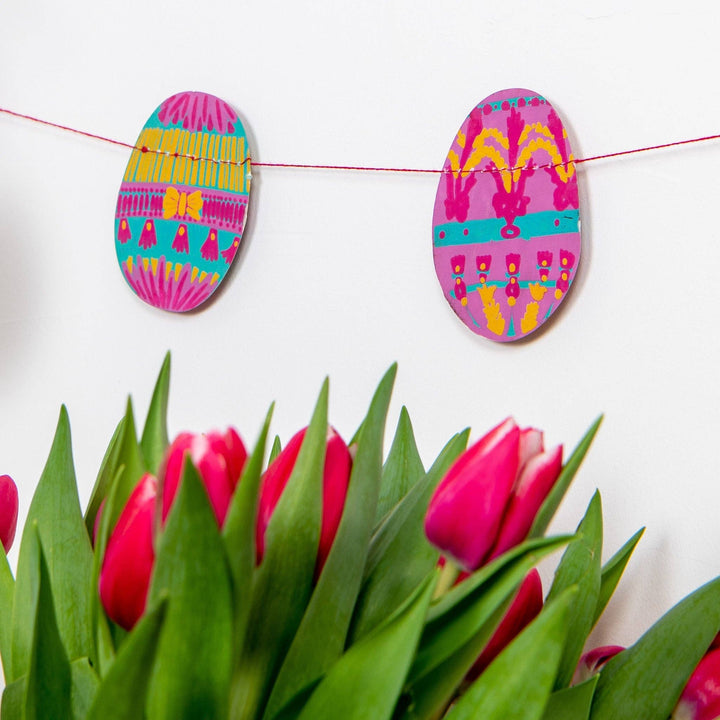 Easter Egg Sewn Paper Garland