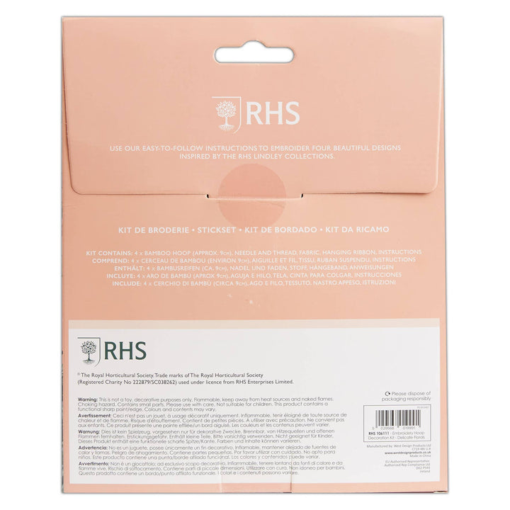 Royal Horticultural Society Miniature Floral Embroidery Kit