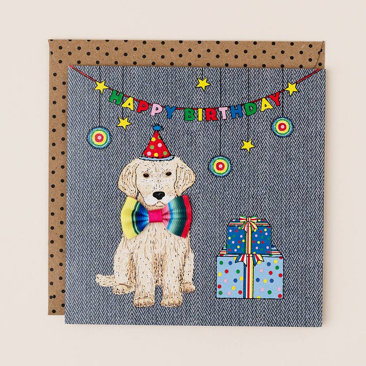 'Happy Birthday' Golden Retriever Birthday Card