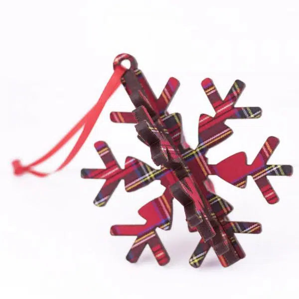 3D Snowflake Wooden Decoration