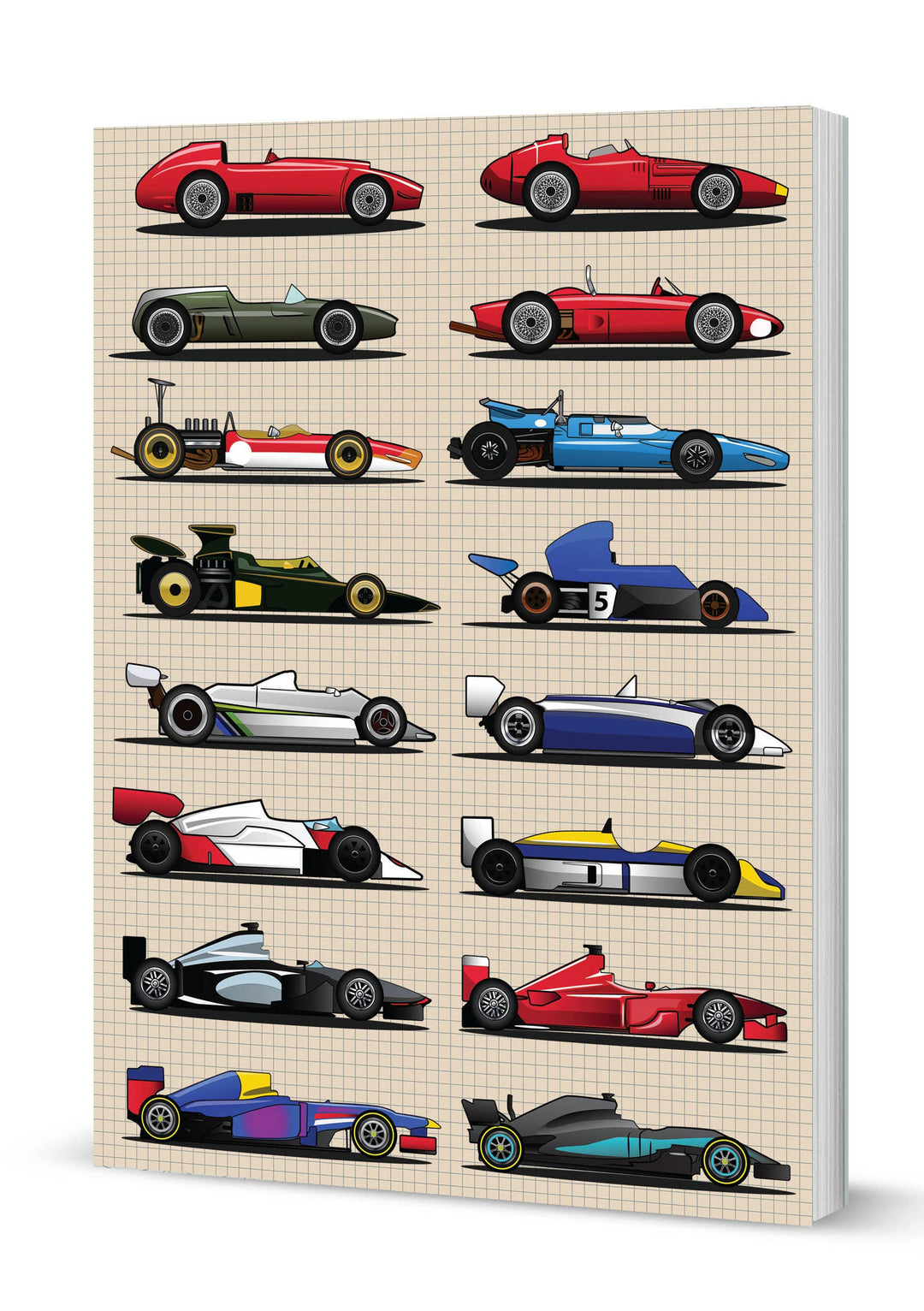 Grand Prix Racing Cars Softback Notebook