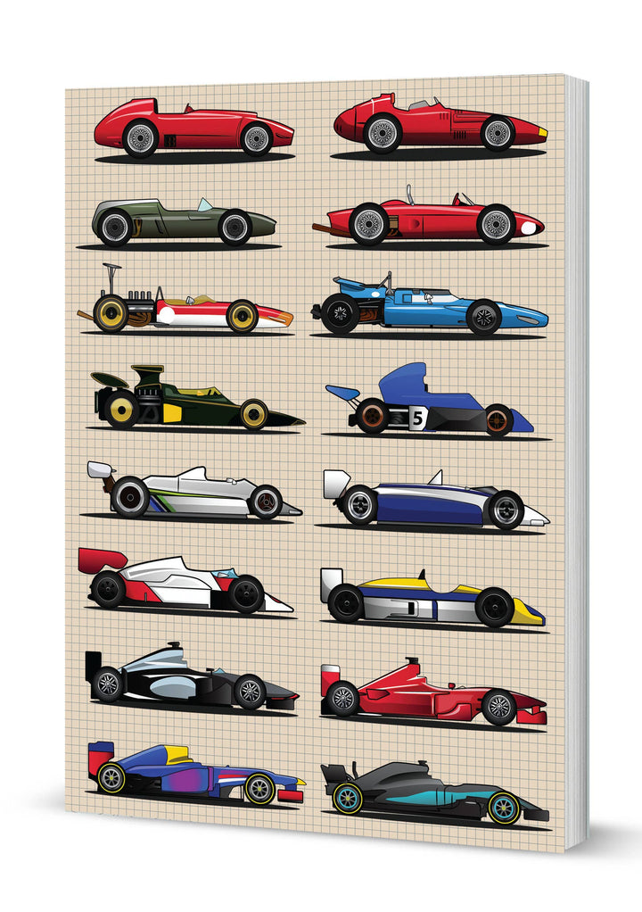 Grand Prix Racing Cars Softback Notebook