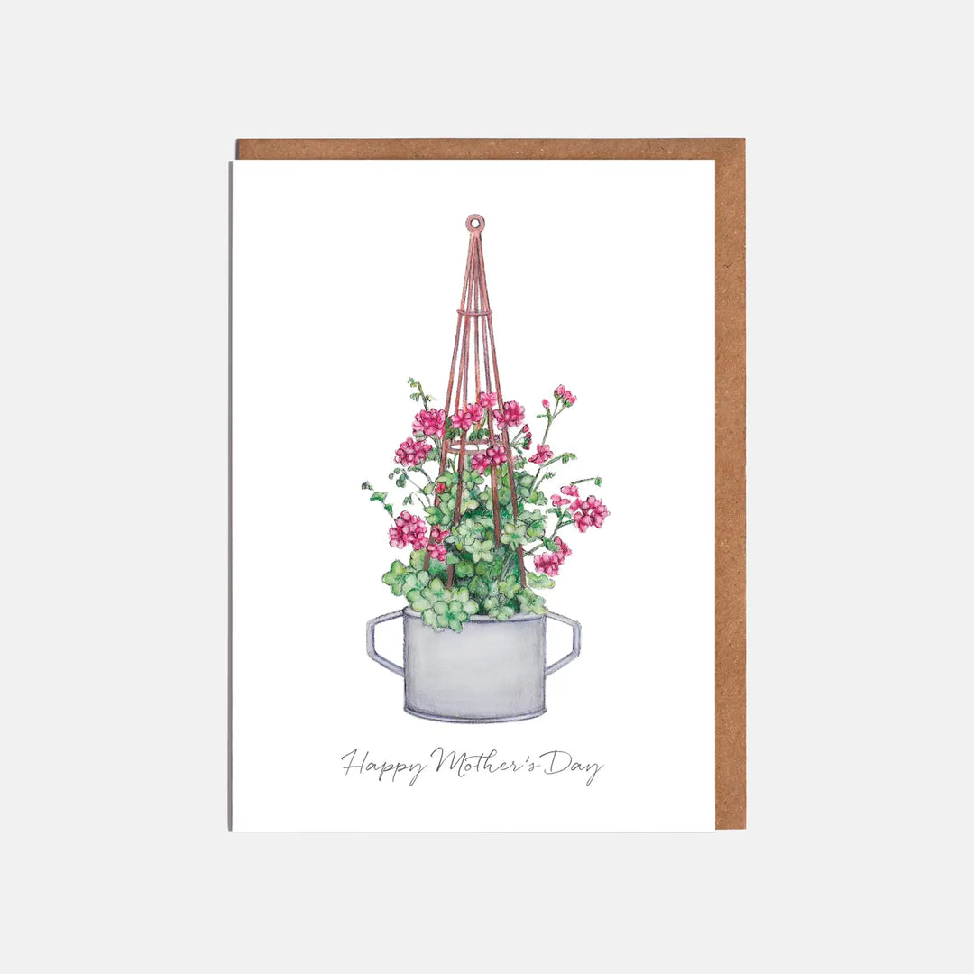 'Geranium' Happy Mother's Day Card