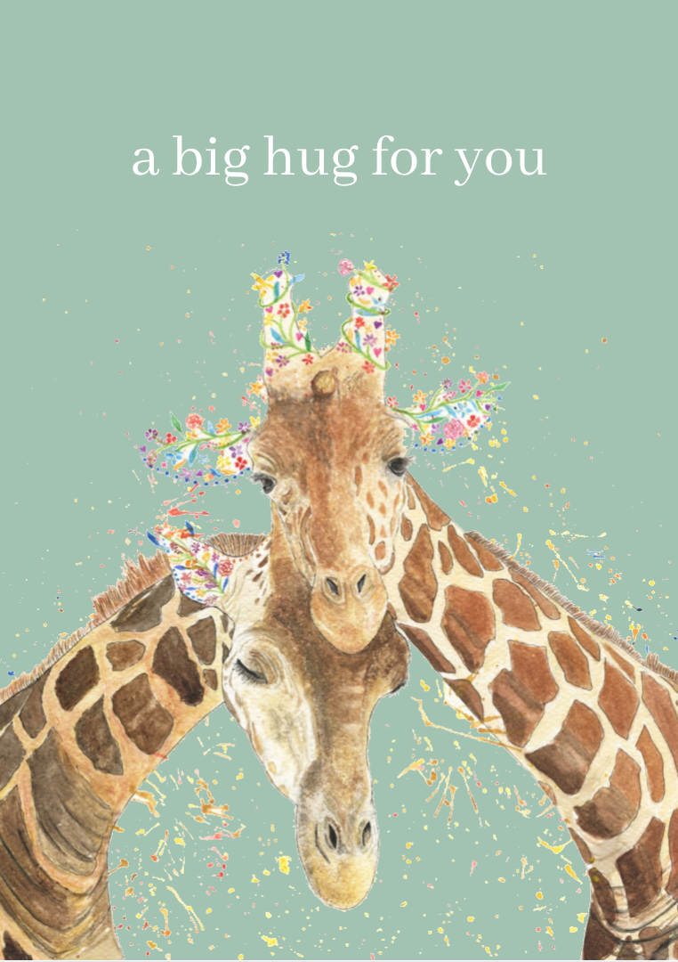 Big Hug Giraffe Eco Card