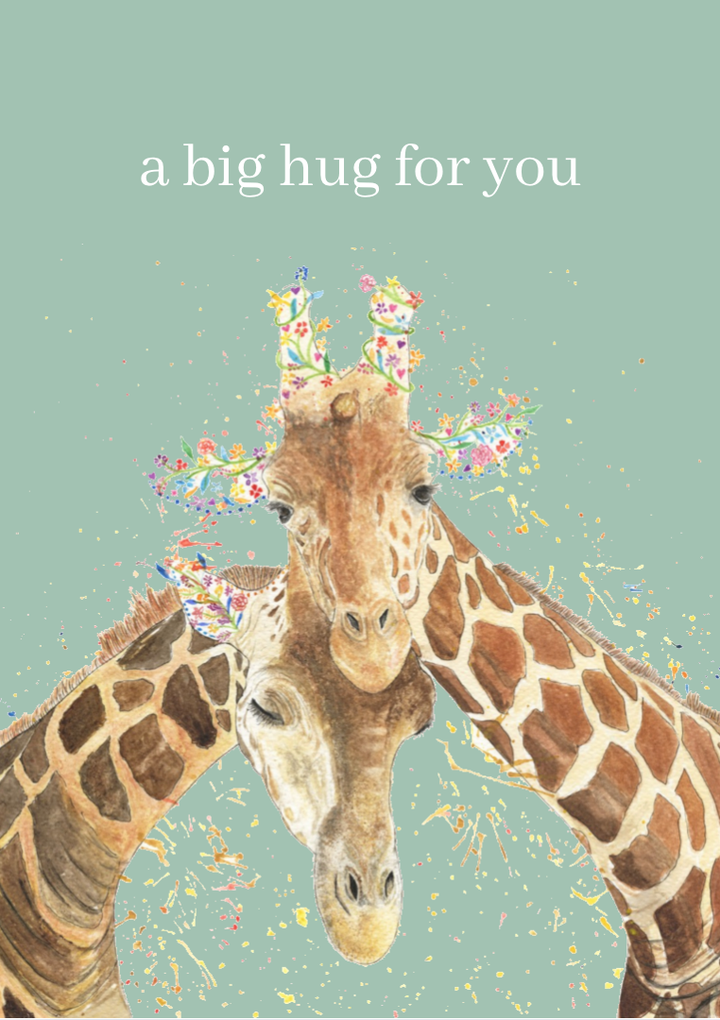 Big Hug Giraffe Eco Card