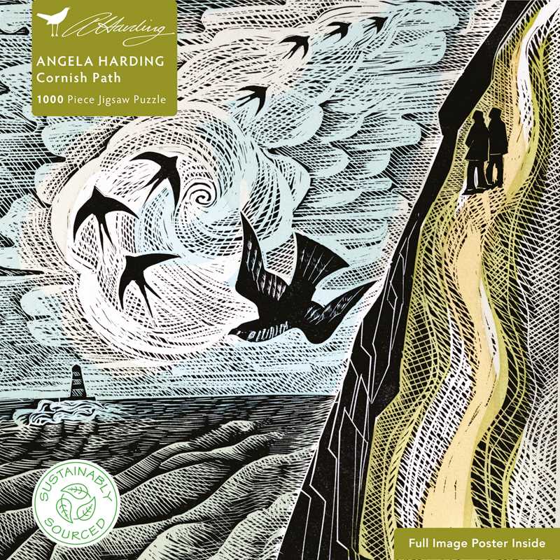 Cornish Path Adult Sustainable Jigsaw Puzzle by Angela Harding