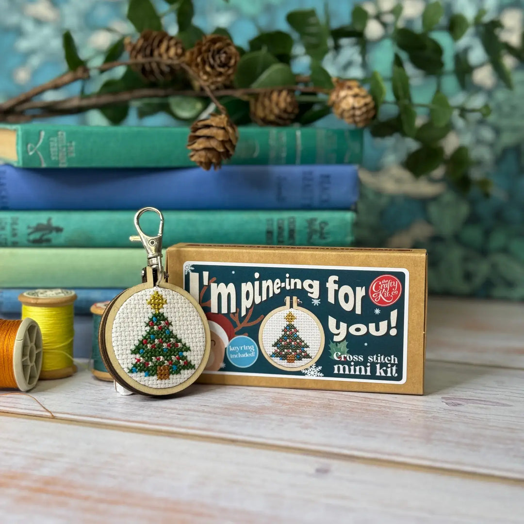 Christmas Tree Mini Matchbox Cross Stitch Kit