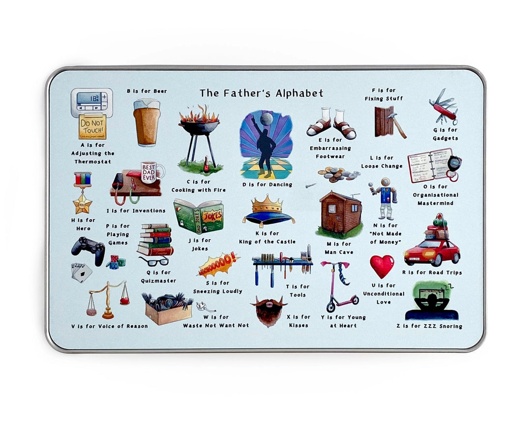 The Father's Alphabet Storage Tin