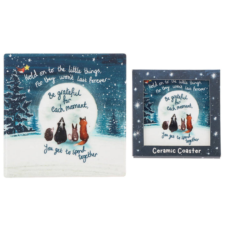 Fox Under The Moon Coaster Grateful