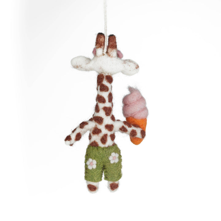 Handmade Felt Ginny the Giraffe Safari Hanging Decoration