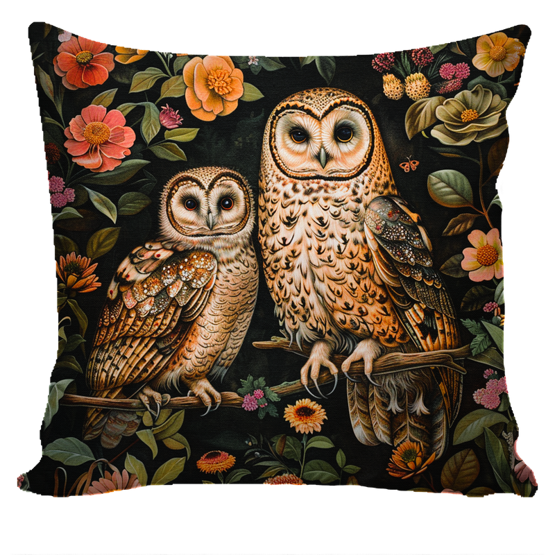 Owls Artwork Pillow