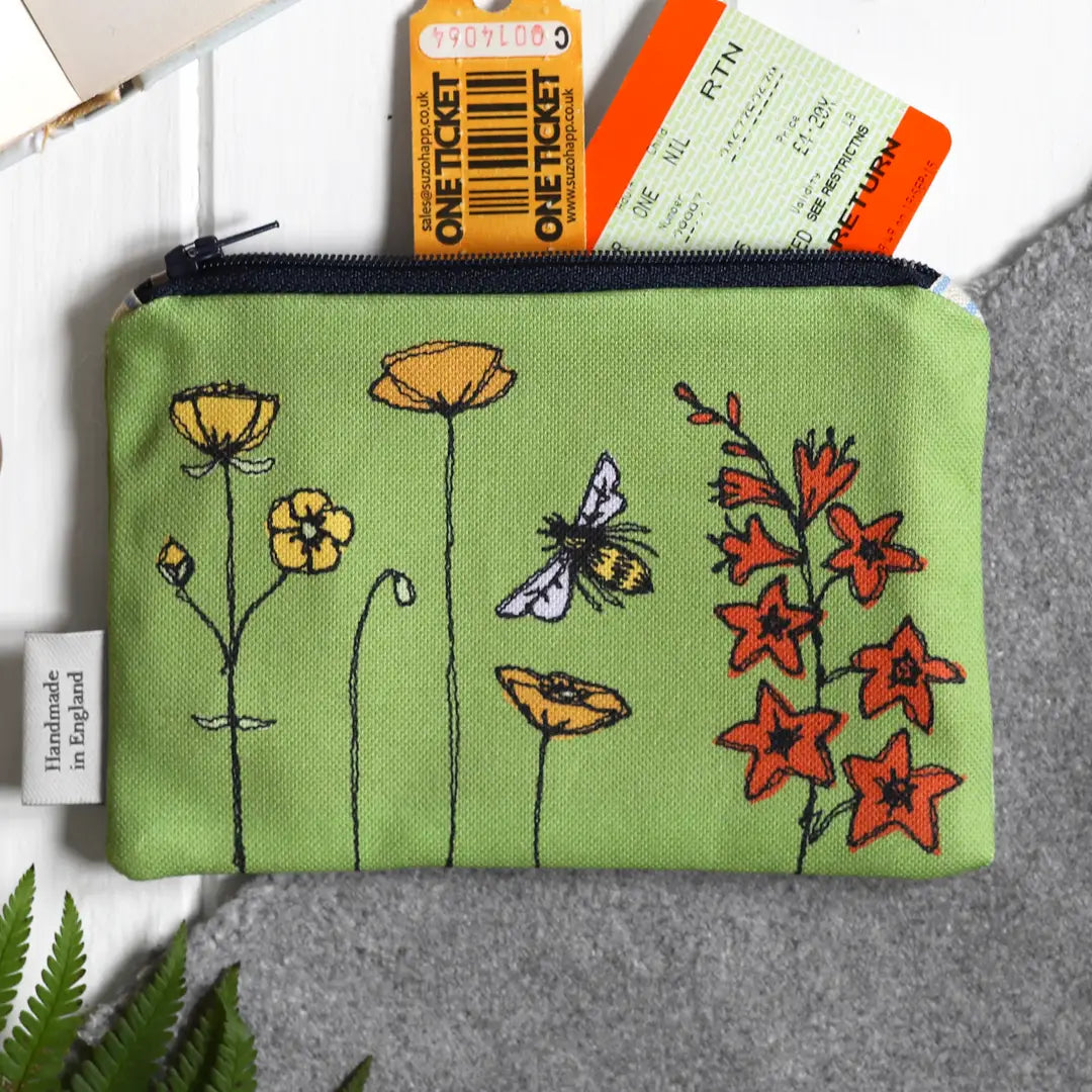Spring Flowers Medium Flat Coin Purse