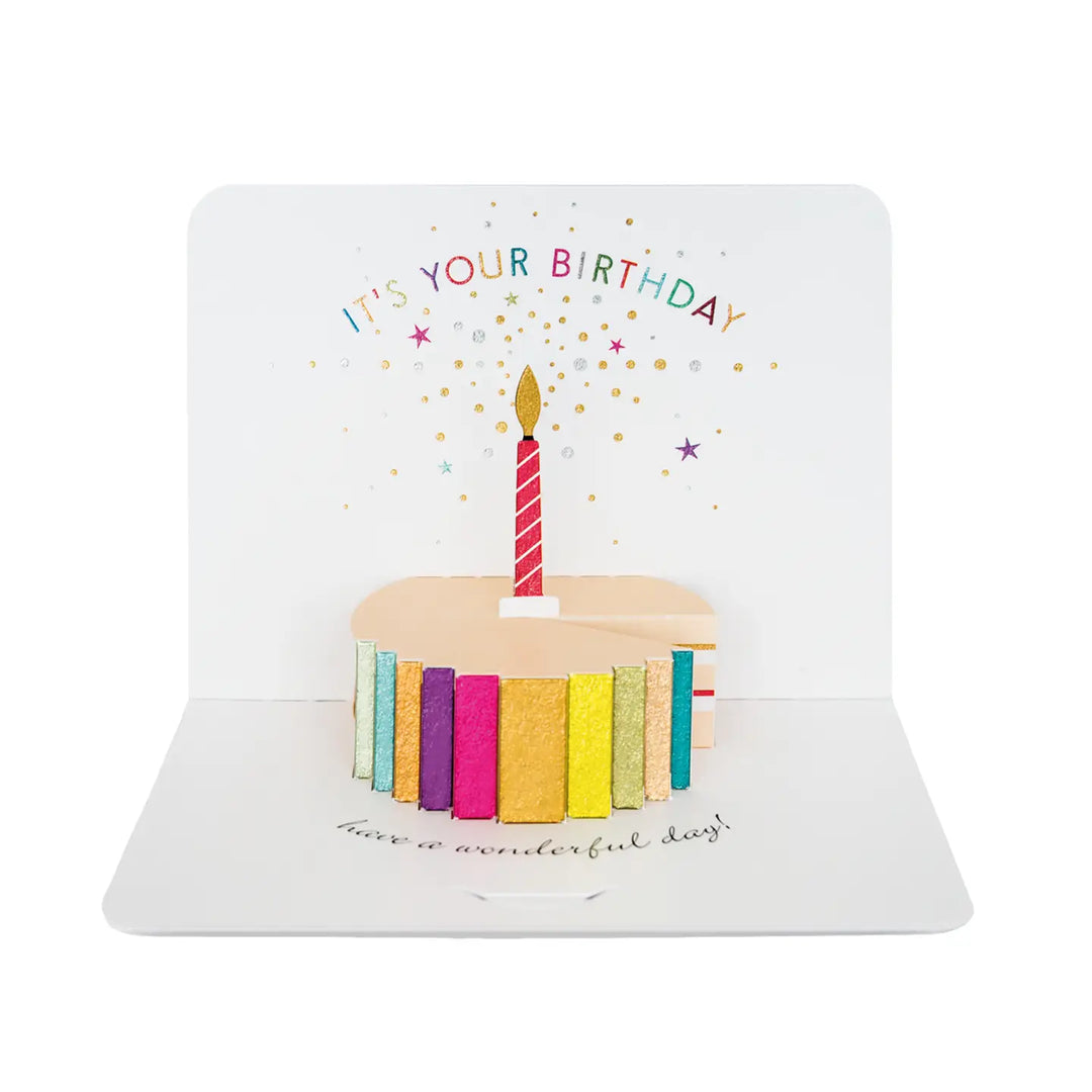 Cake and Candle Pop Up Birthday Greeting Card