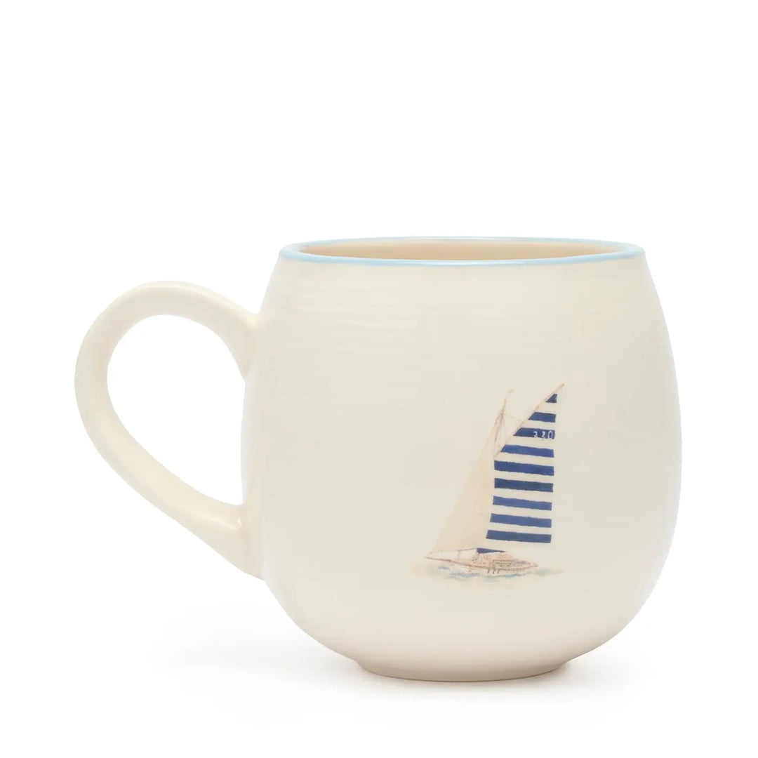 Coastal Boats Large Stoneware Mug