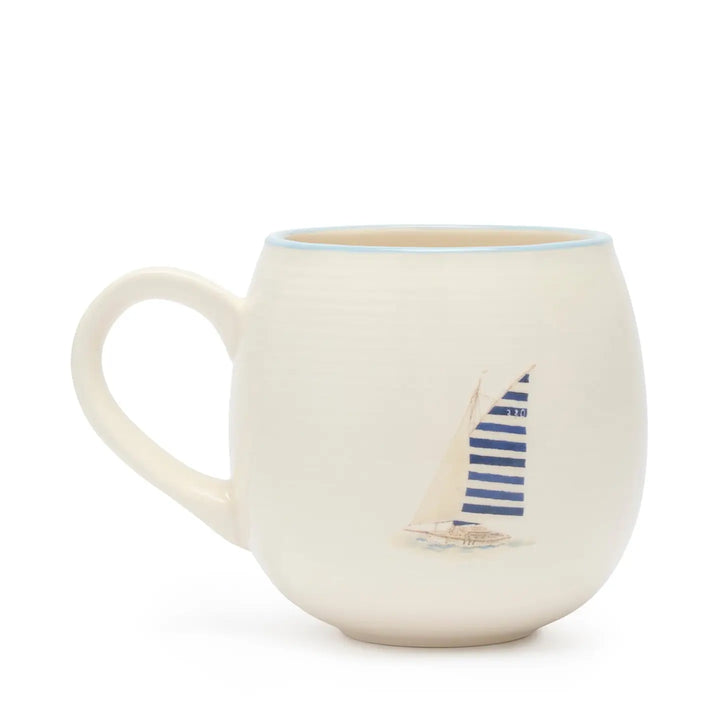 Coastal Boats Large Stoneware Mug