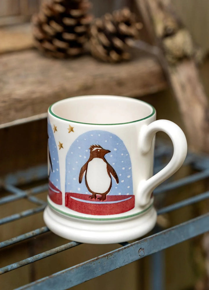 Penguin Snow Globe 1/2 Pint Mug