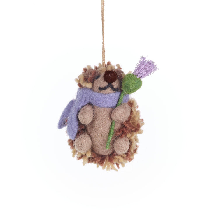 Handmade Felt Thea Hedgehog Woodland Hanging Decoration