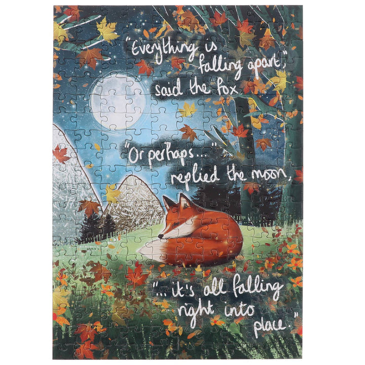 Fox Under The Moon Hope 200 Piece Double Sided Jigsaw Puzzle