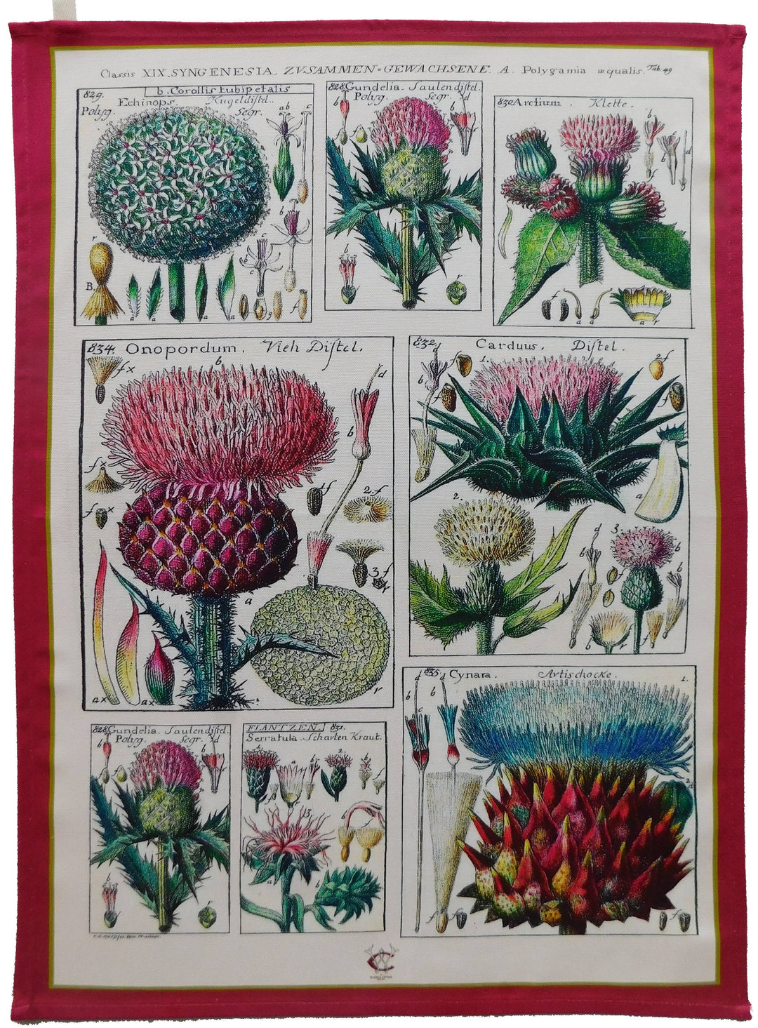 Thistle Antique Print Tea Towel