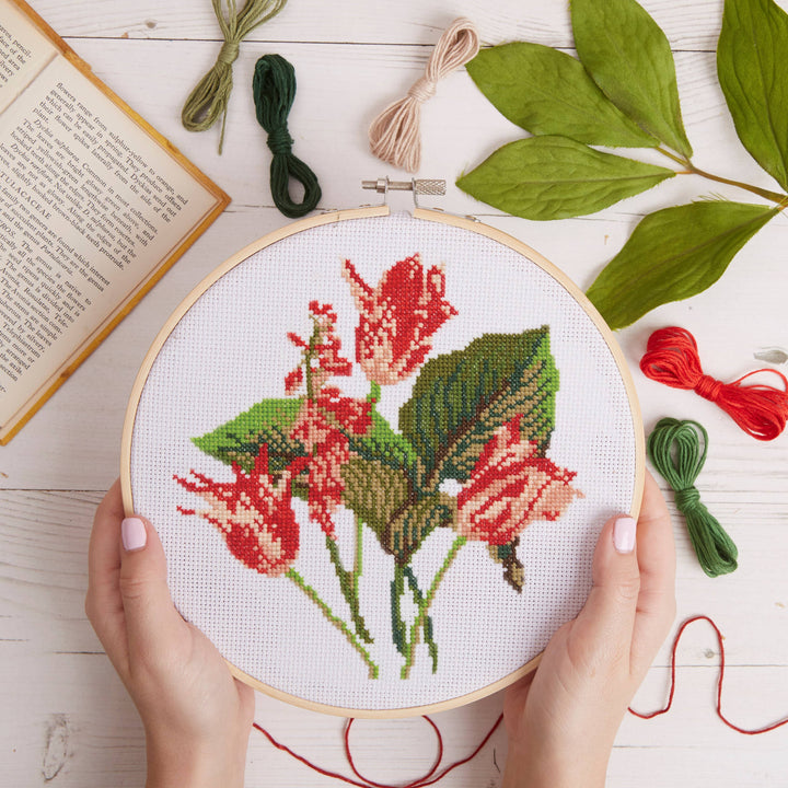 Royal Horticultural Society Tulip Bouquet Cross Stitch Kit (Second-- Dented Packaging)