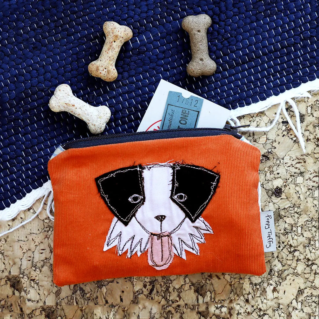 Roscoe Embroidered Medium Flat Coin Purse