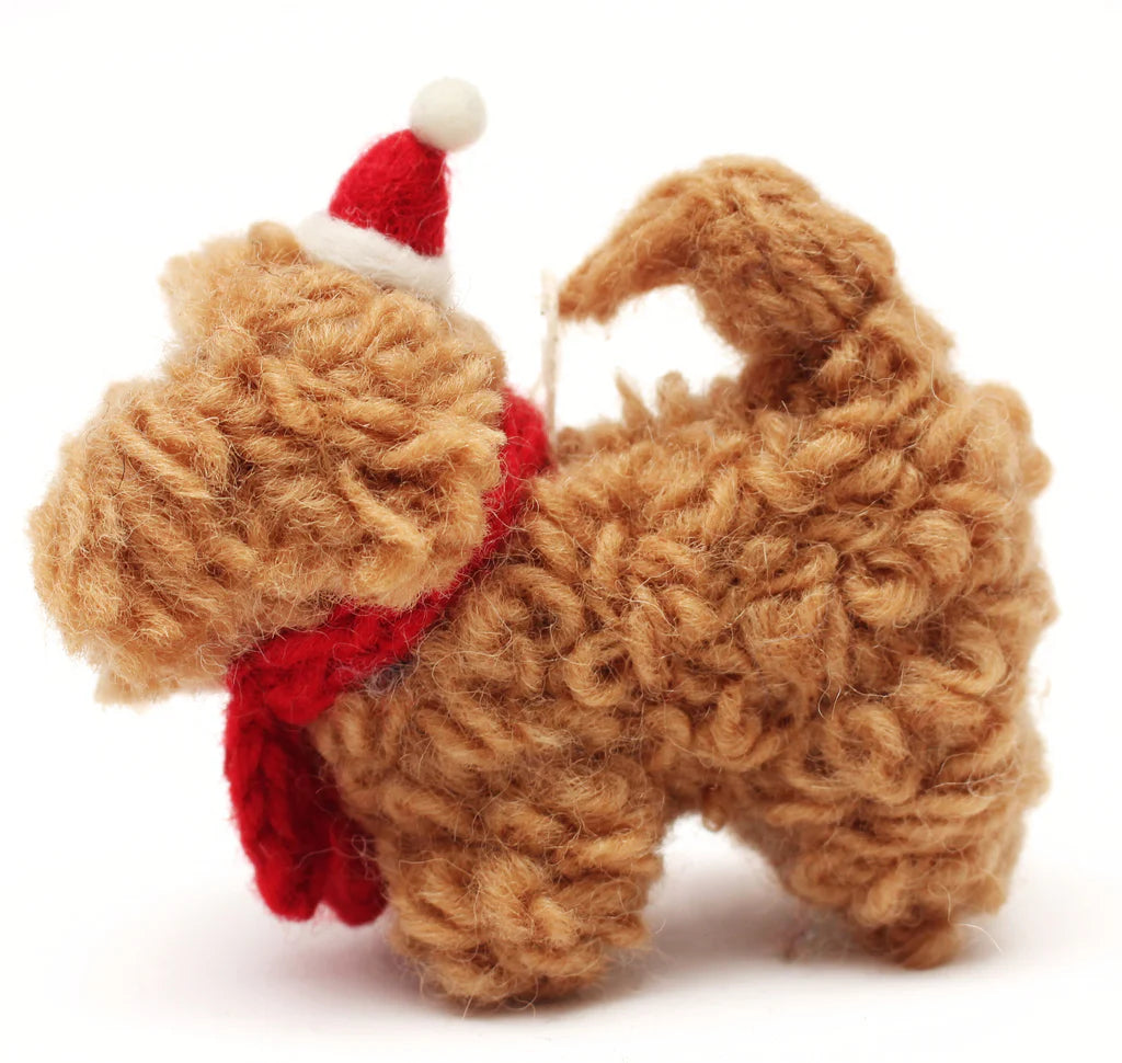Christmas Cockapoo Felt Decoration