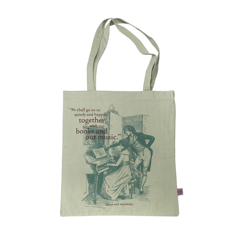 Jane Austen "Sense and Sensibility" Recycled Cotton Tote Bag