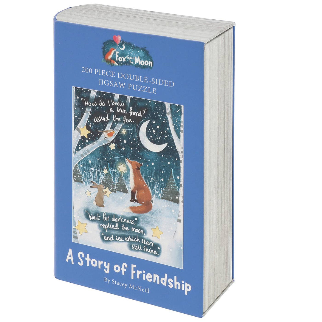 Fox Under The Moon Friendship 200 Piece Double Sided Jigsaw Puzzle