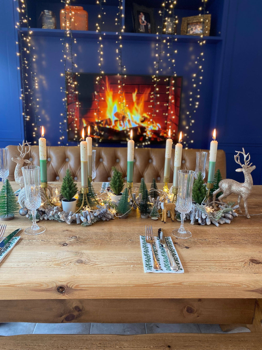 ANGEL WINGS Dip Dye Dinner Candle Trio