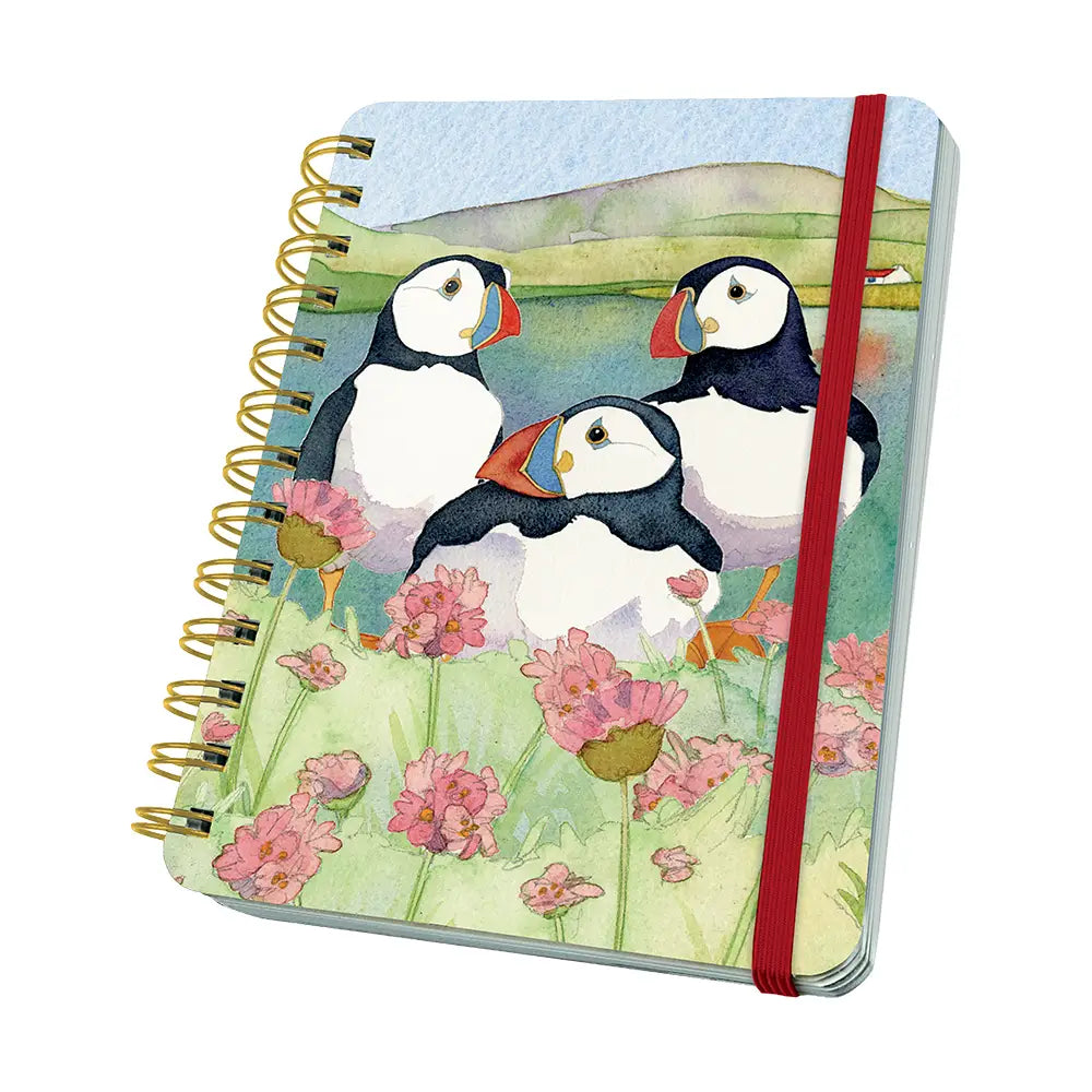 Sea Thrift Puffins WIRO Notebook with Pockets