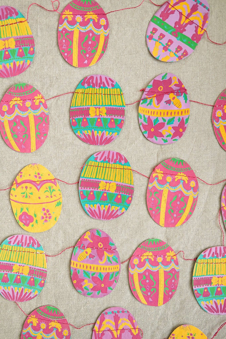 Easter Egg Sewn Paper Garland