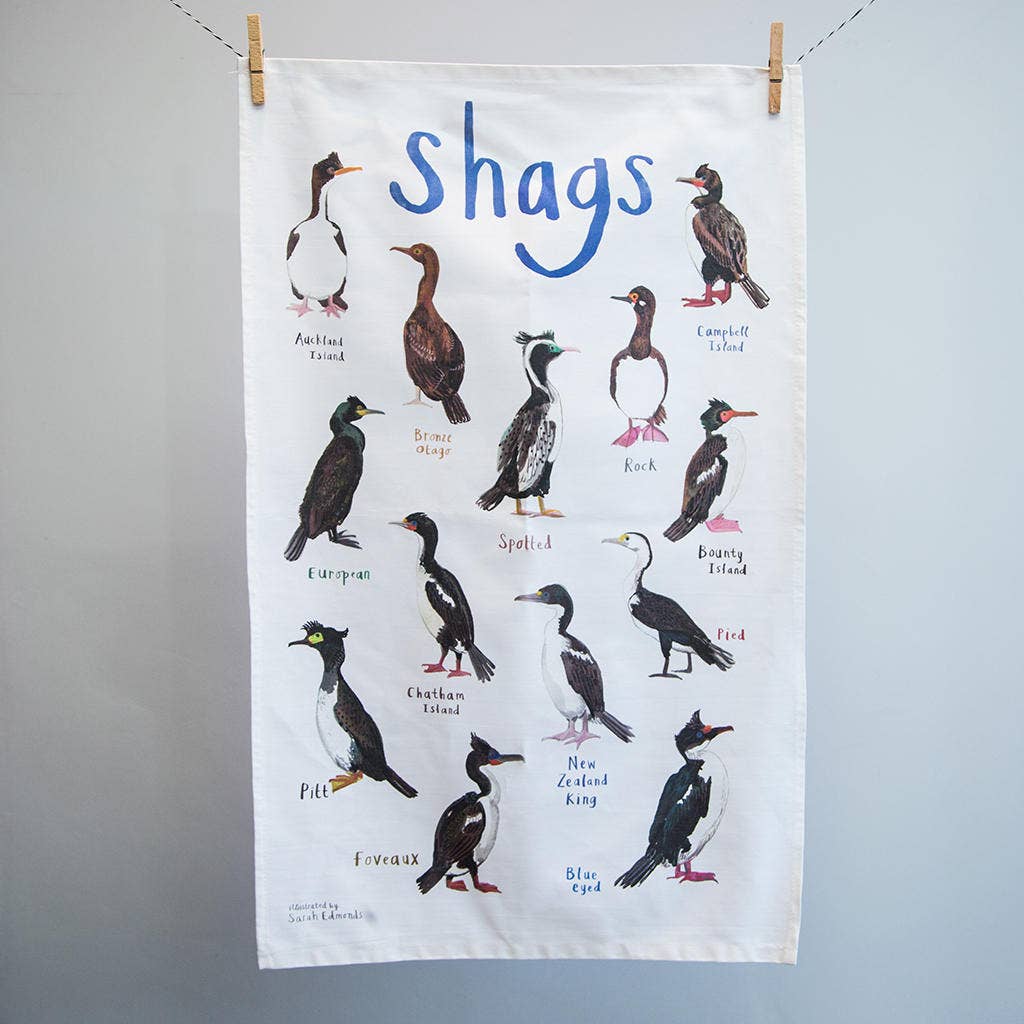 Shags Bird Cotton Tea Towel
