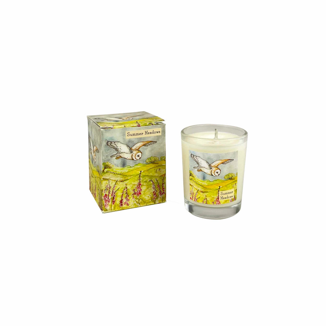 Summer Meadows- Votive Candle - Owl & Foxgloves
