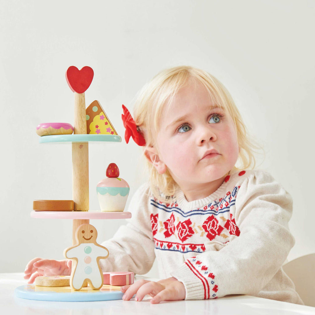 Three Tier Cake Stand with Hearts