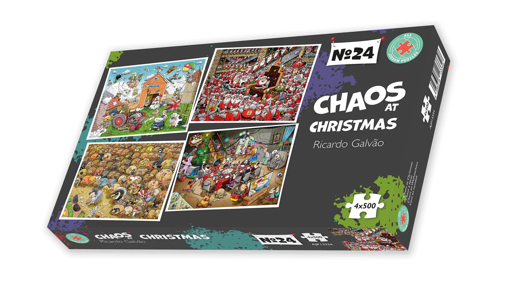 Chaos at Christmas 4 x 500 Piece Jigsaw Puzzle