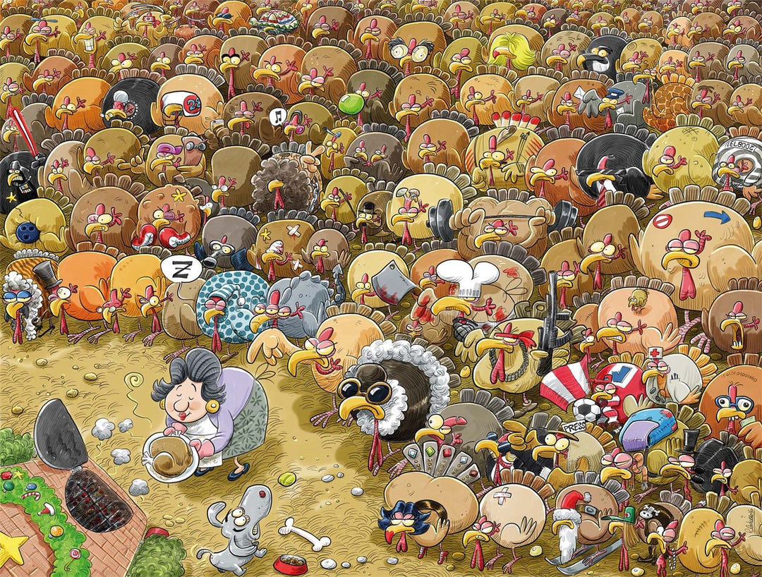 Chaos at Christmas 4 x 500 Piece Jigsaw Puzzles