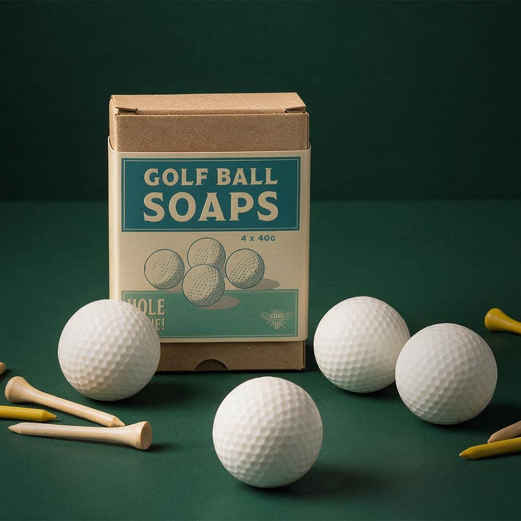 'Hole in One' Set of 4 Golf Ball Shaped Soaps 40g
