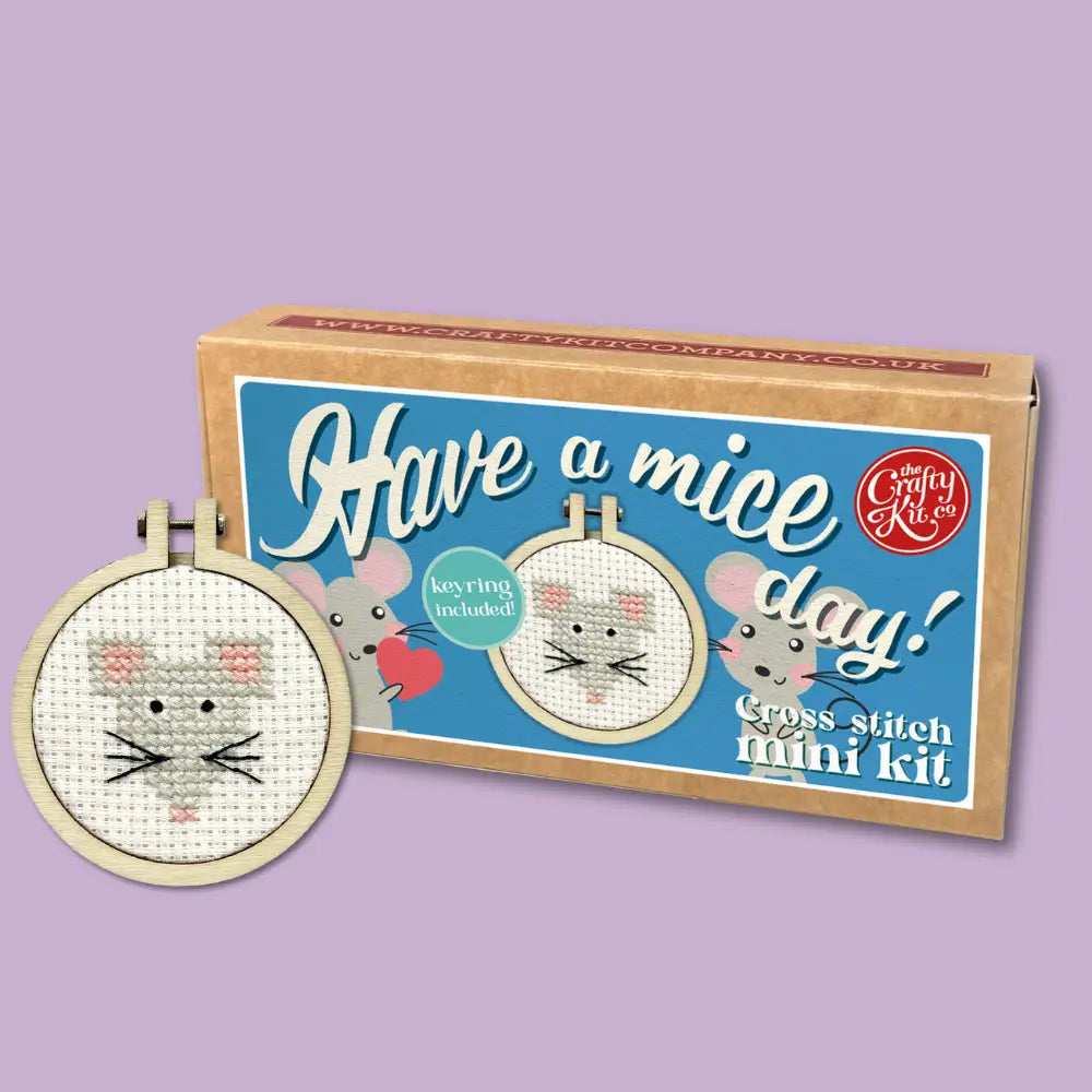 'Have A Mice Day' Mini Matchbox Cross Stitch Kit