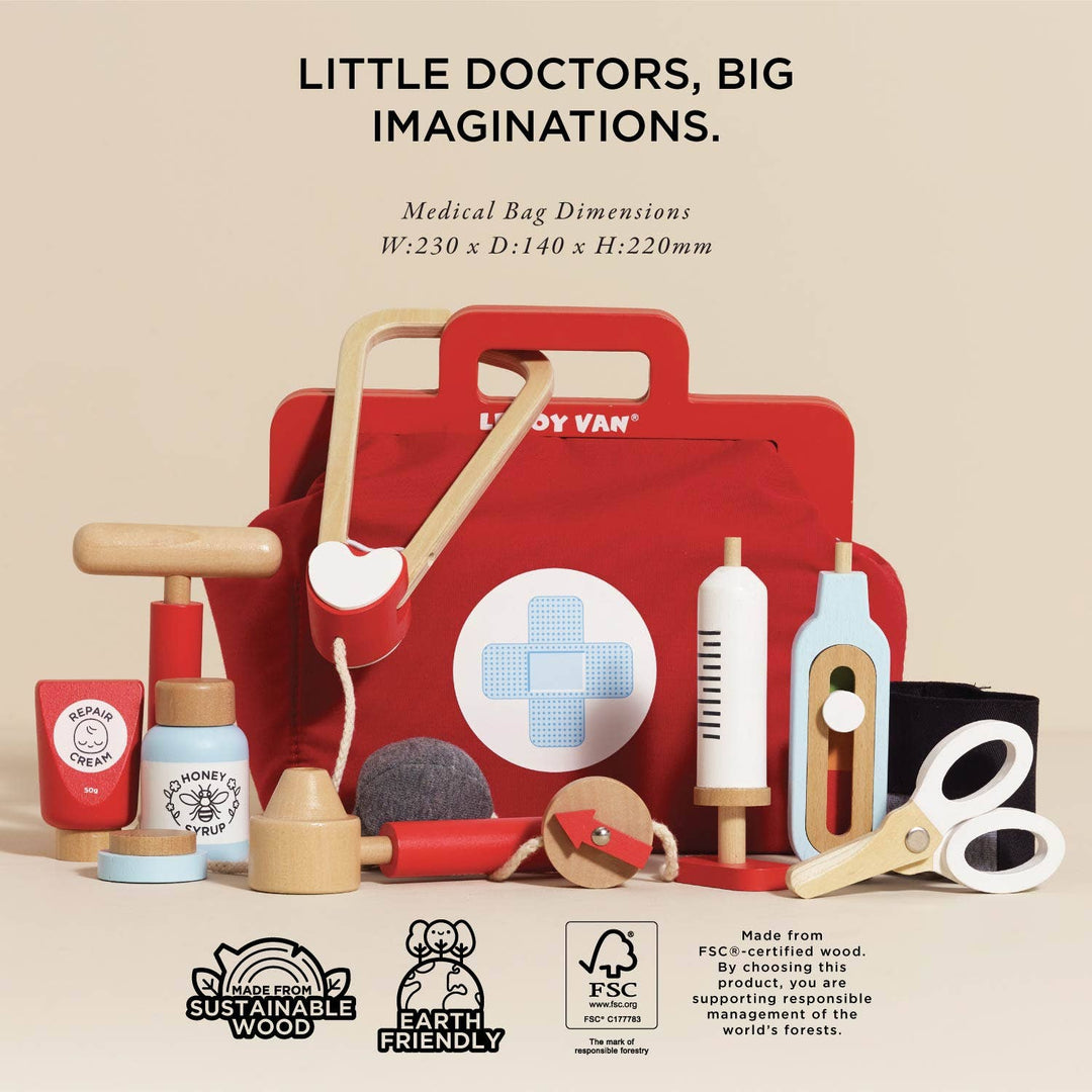Vintage Doctor Role Play Wooden Kit