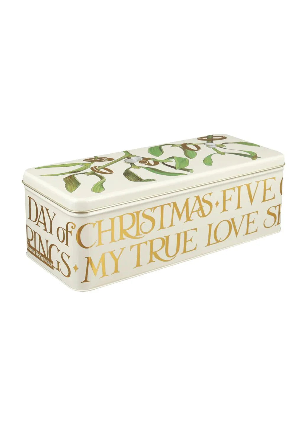 5 Gold Rings Long Deep Rectangular Tin