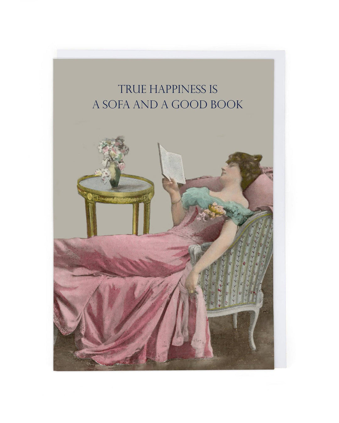 A couch and a Good Book Card by Champagne