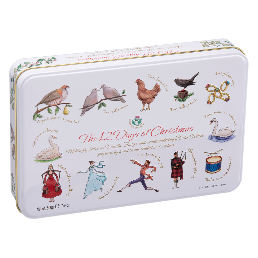 The 12 Days of Christmas Vanilla Fudge Tin