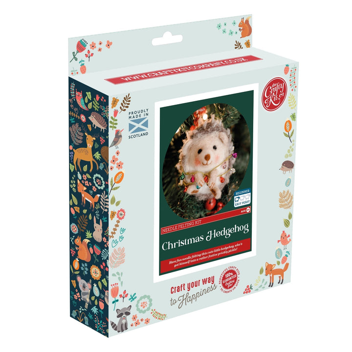 Christmas  Hedgehog Needle Felting Kit